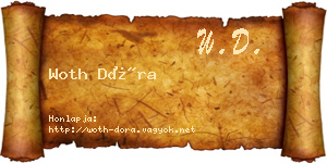 Woth Dóra névjegykártya